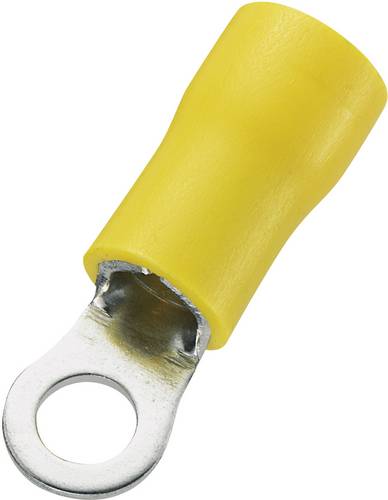 TRU COMPONENTS 746628 Cosse à oeillet Section max.=6 mm² Ø du trou=4.3 mm partiellement isolé jaune 50 pc(s)