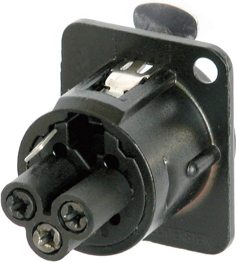 Neutrik NC3FD-S-1-B XLR-Steckverbinder Flanschbuchse, Kontakte gerade Polzahl: 3 Schwarz 1 St.