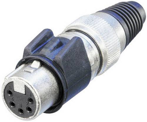 NC5FX-HD XLR-Steckverbinder Buchse, gerade Polzahl: 5 Silber 1St.