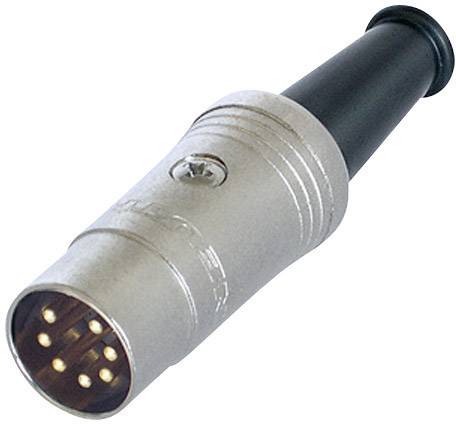 Rean AV NYS323G DIN-Rundsteckverbinder Stecker, gerade Polzahl: 7 Schwarz 1St.