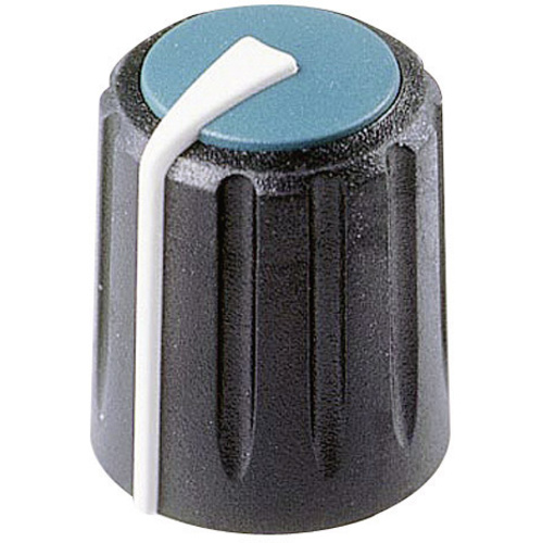 Tête de bouton rotatif Rean AV F 313 S 096 noir, bleu (Ø x H) 13 mm x 16.63 mm