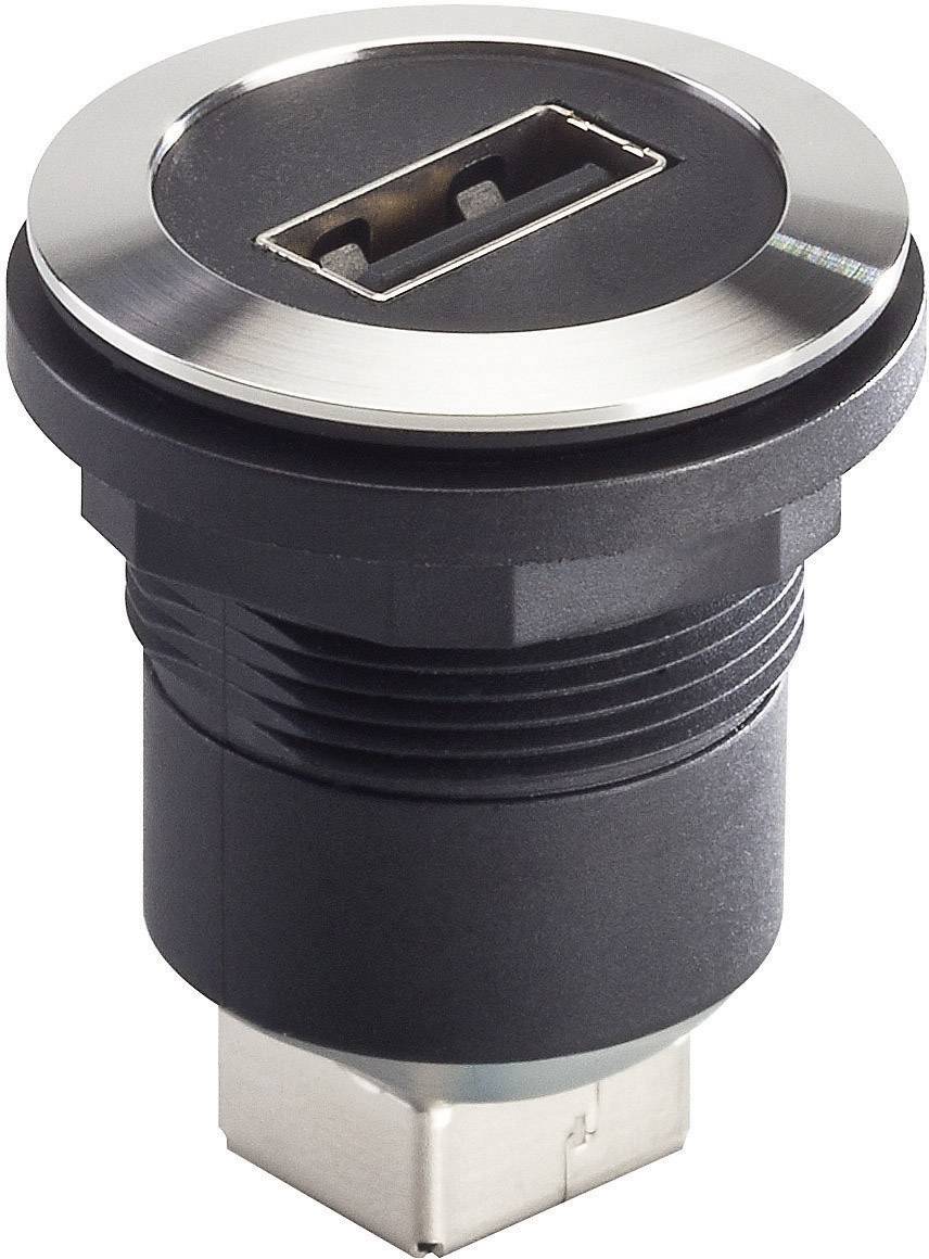 Georg Schlegel USB-Buchse A/B Edelstahl, twin rund, RONTRON-R-JUWEL Koppler Buchse / BuchseBauform Seite 1: USB-Buchse