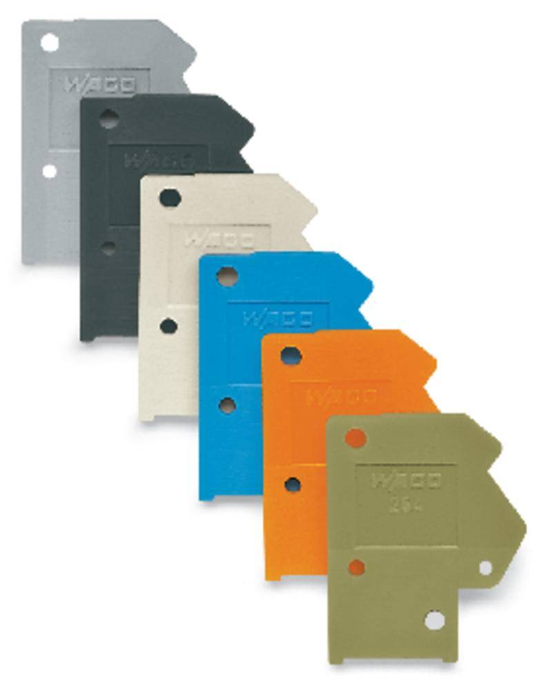 WAGO 254-600 Abschlussplatte Orange 100 St.