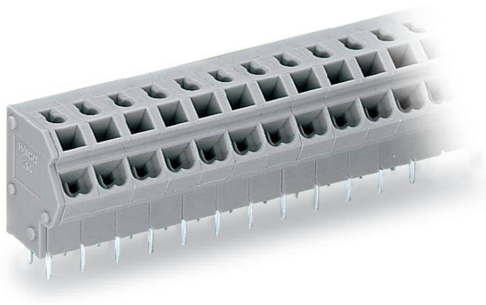 WAGO 254-166 Federkraftklemmblock Polzahl 16 Grau 60St.
