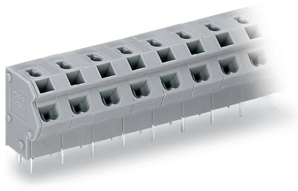 WAGO 254-252 Federkraftklemmblock Polzahl 2 Grau 280St.