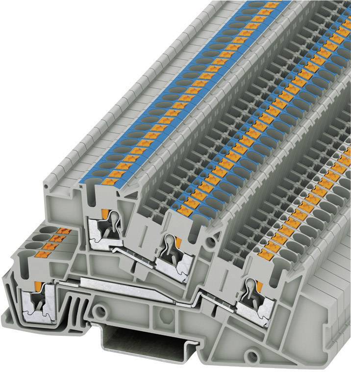 Phoenix Contact 3213954 Installationsetagenklemme 5.2mm Schnellanschluss Grau