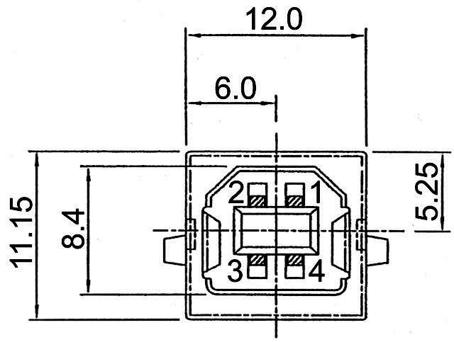 USB-Einbaubuchse 2.0 180° Buchse, Einbau A-USB B-TOP-C USB B A-USB B-TOP-C ASSMANN WSW Inhalt: 1 St.