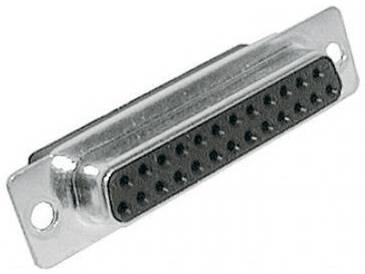 MH Connectors MHDBC25-SS 2101-0190-13 D-SUB Buchsenleiste 180° Polzahl: 25 Crimpen