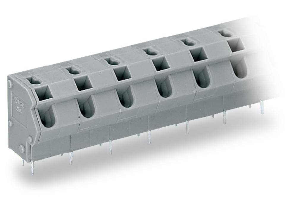 WAGO 254-654 Federkraftklemmblock 1.50mm² Polzahl 4 Grau 100St.