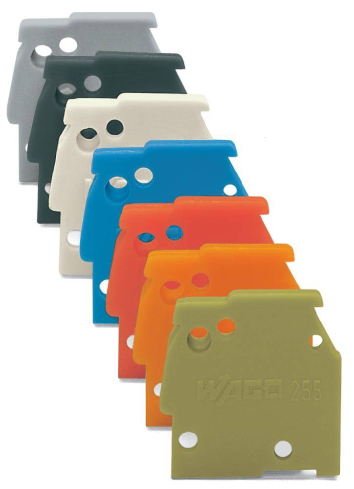 WAGO 255-600 Abschlussplatte Orange 100St.