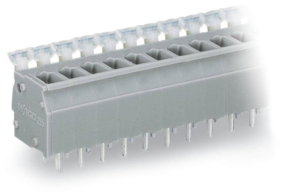 WAGO 255-406/000-009/999-950 Federkraftklemmblock 2.50 mm² Polzahl 6 Lichtgrau 140 St.