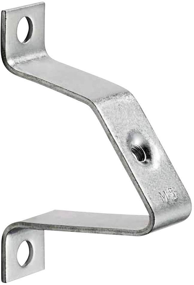 Metallwinkelhalterung mit drei Bohrlöchern zur Befestigung, geeignet für den Einsatz in Konstruktionen oder Möbelmontagen.