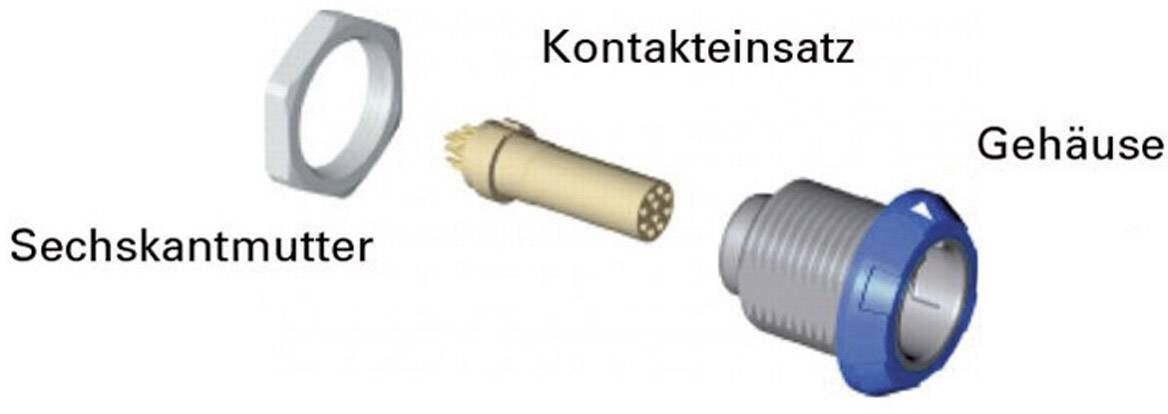 ODU G51M07-P02LPH0-0004 Rundstecker Buchse, Einbau Gesamtpolzahl: 2 Serie (Rundsteckverbinder): MED