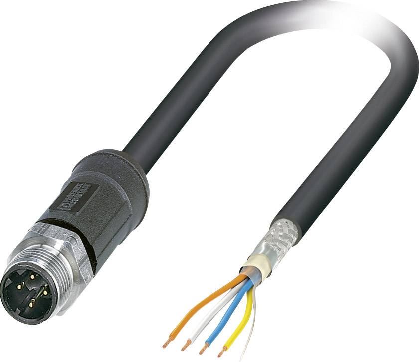 Phoenix Contact 1454228 Sensor-/Aktor-Datensteckverbinder, konfektioniert M12 Stecker, gerade 10.00 m Polzahl Sensoren: 4 1 St.