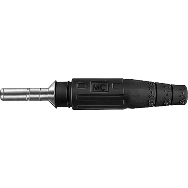 Stäubli KST6AR-N/10 Rundstecker Stecker, gerade Stift-Ø: 6 mm Schwarz 1 St.