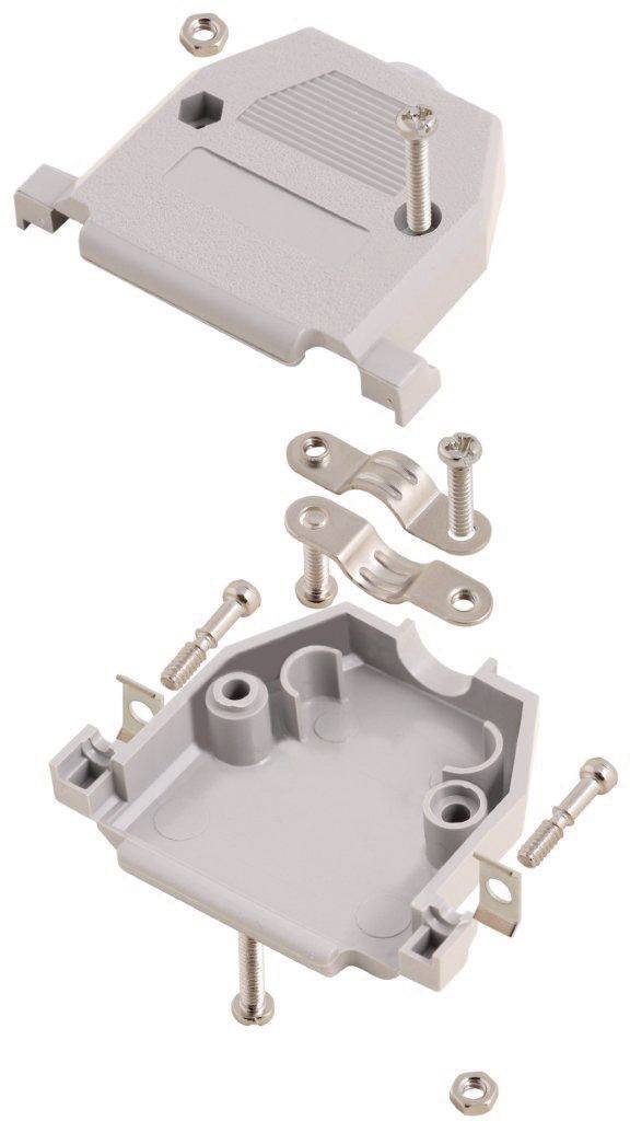 MH Connectors 2360-0102-11 2360-0102-11 D-SUB Gehäuse Polzahl: 9 Kunststoff 180° Grau