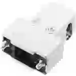 MH Connectors MHTRI-M-09-K 6550-0100-01 D-SUB Gehäuse Polzahl: 9 Kunststoff, metallisiert 180°, 45°, 45° Silber MH Connectors MHTRI-M-09-K 6550-0100-01 D-SUB Gehäuse Polzahl: 9 Kunststoff, metallisiert 180°, 45°, 45° Silber