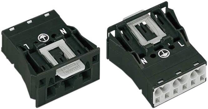WAGO 770-713 Netz-Steckverbinder WINSTA MIDI Stecker, gerade Gesamtpolzahl: 2 + PE 25 A Schwarz 1 S