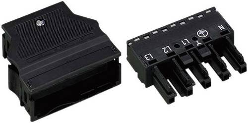 WAGO 770-105/L010-165 Netz-Steckverbinder WINSTA MIDI Buchse, gerade Gesamtpolzahl: 4 + PE 25 A Sch