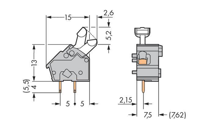 WAGO 256-757 Federkraftklemmblock 2.50mm² Polzahl 1 Hellgrün 400St.