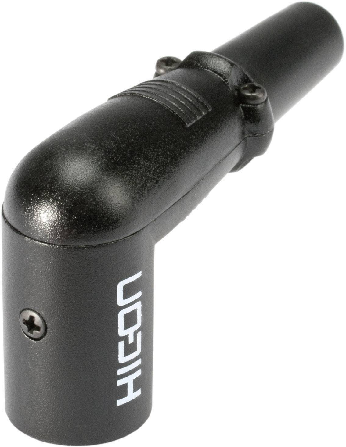 Hicon HI-X3RM-M XLR-Steckverbinder Stecker, gewinkelt Polzahl: 3 Schwarz 1St.