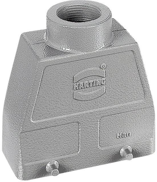 HARTING Han 24B Tüllengehäuse hoch, 1xPG21 gerader Kabelabgang, für 2 Bügel (am Unterteil) Verschraubung PG21