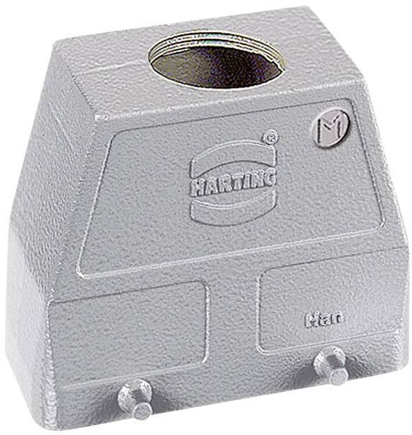HARTING Han 16B Tüllengehäuse hoch, 1xM32 gerader Kabelabgang, für 2 Bügel (am Unterteil) Verschraubung M32