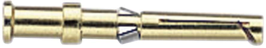 Ein goldenes zylindrisches Metallstück mit abgestuften Enden, möglicherweise ein Verbindungsstück oder Adapter für technische Anwendungen.