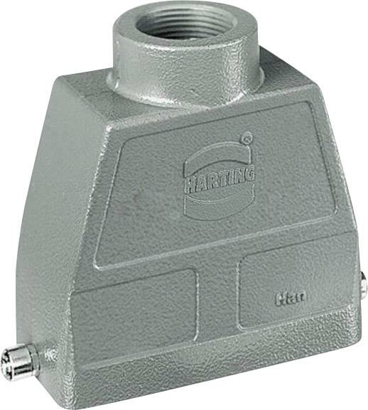 HARTING Han 10B Tüllengehäuse hoch, 1xPG21 gerader Kabelabgang, für 1 Bügel (am Unterteil) Verschraubung PG21