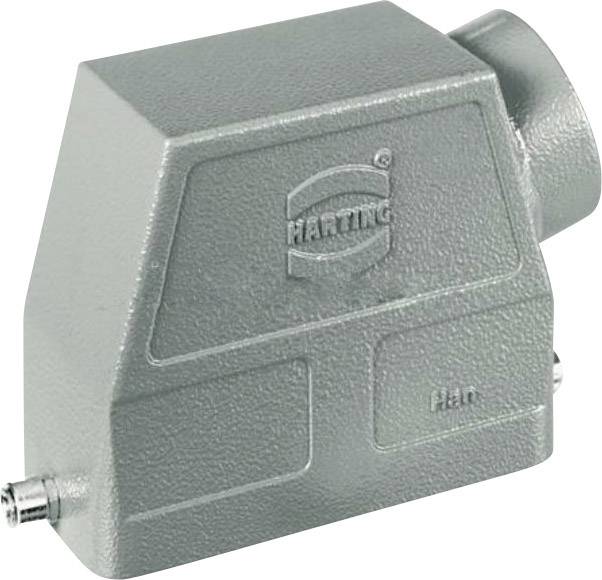 HARTING Han 10B Tüllengehäuse hoch, 1xPG21 seitlicher Kabelabgang, für 1 Bügel (am Unterteil) Verschraubung PG21