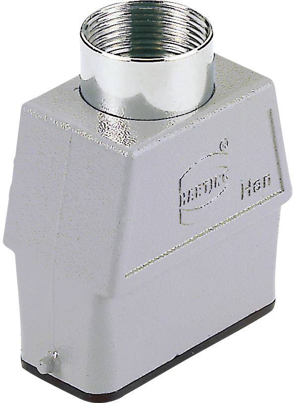 HARTING Han 10A Tüllengehäuse hoch, 1xPG16 gerader Kabelabgang, für 1 Bügel (am Unterteil) Verschraubung PG16