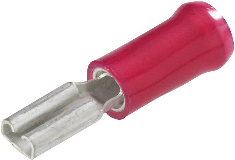 TE Connectivity 9-160483-1 Flachsteckhülse Steckbreite: 4.8mm Steckdicke: 0.8mm 180° Teilisoliert Rot