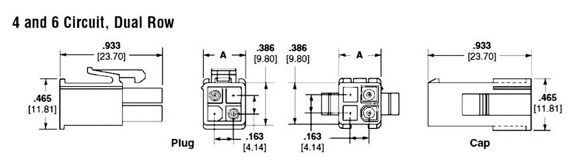 TE Connectivity Buchsengehäuse-Kabel Universal-MATE-N-LOK Polzahl Gesamt 4 Rastermaß: 4.20mm 172159-1