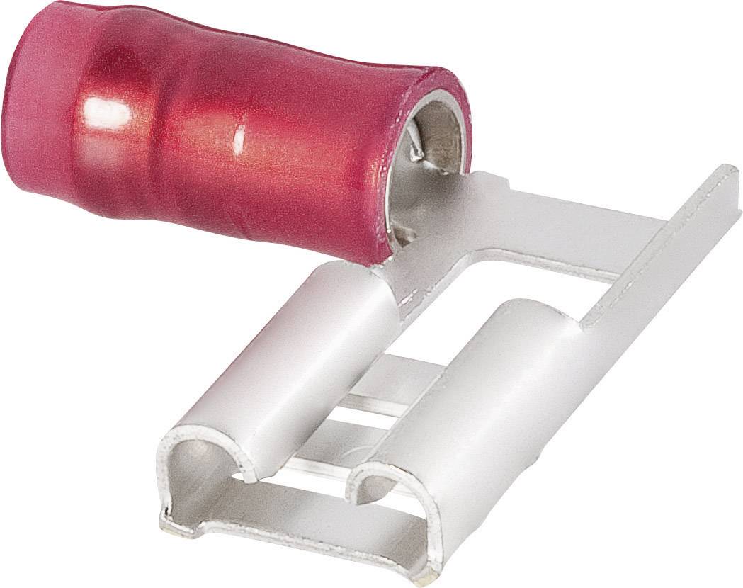 TE Connectivity 156667-1 Flachsteckhülse Steckbreite: 6.3mm Steckdicke: 0.8mm 90° Teilisoliert Rot
