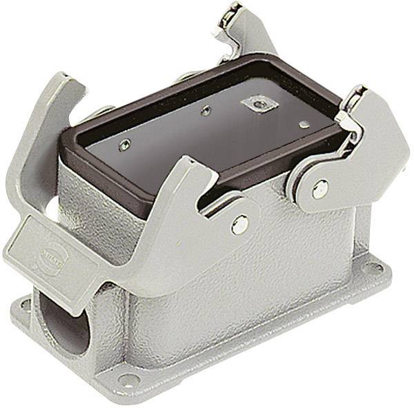 HARTING Han 10B Sockelgehäuse niedrig, 1xPG16 seitlicher Kabelabgang, mit 2 Querbügeln Verschraubung PG16 Klemmbereich