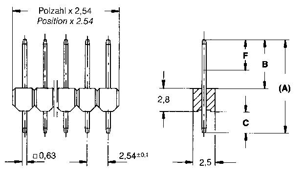 TE Connectivity Stiftleiste (Standard) Anzahl Reihen: 1 Polzahl je Reihe: 50 5-826629-0
