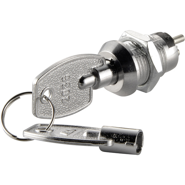 TRU Components 750565 SL-012 Schlüsselschalter 30 V 1 A 1 x Aus/Ein 1 x 90 ° 1 St.