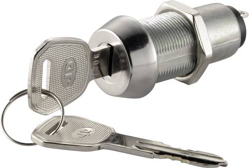TRU Components NO.8212 Schlüsselschalter 30V 3A 1 x Aus/Ein 1 x 90° 1St.