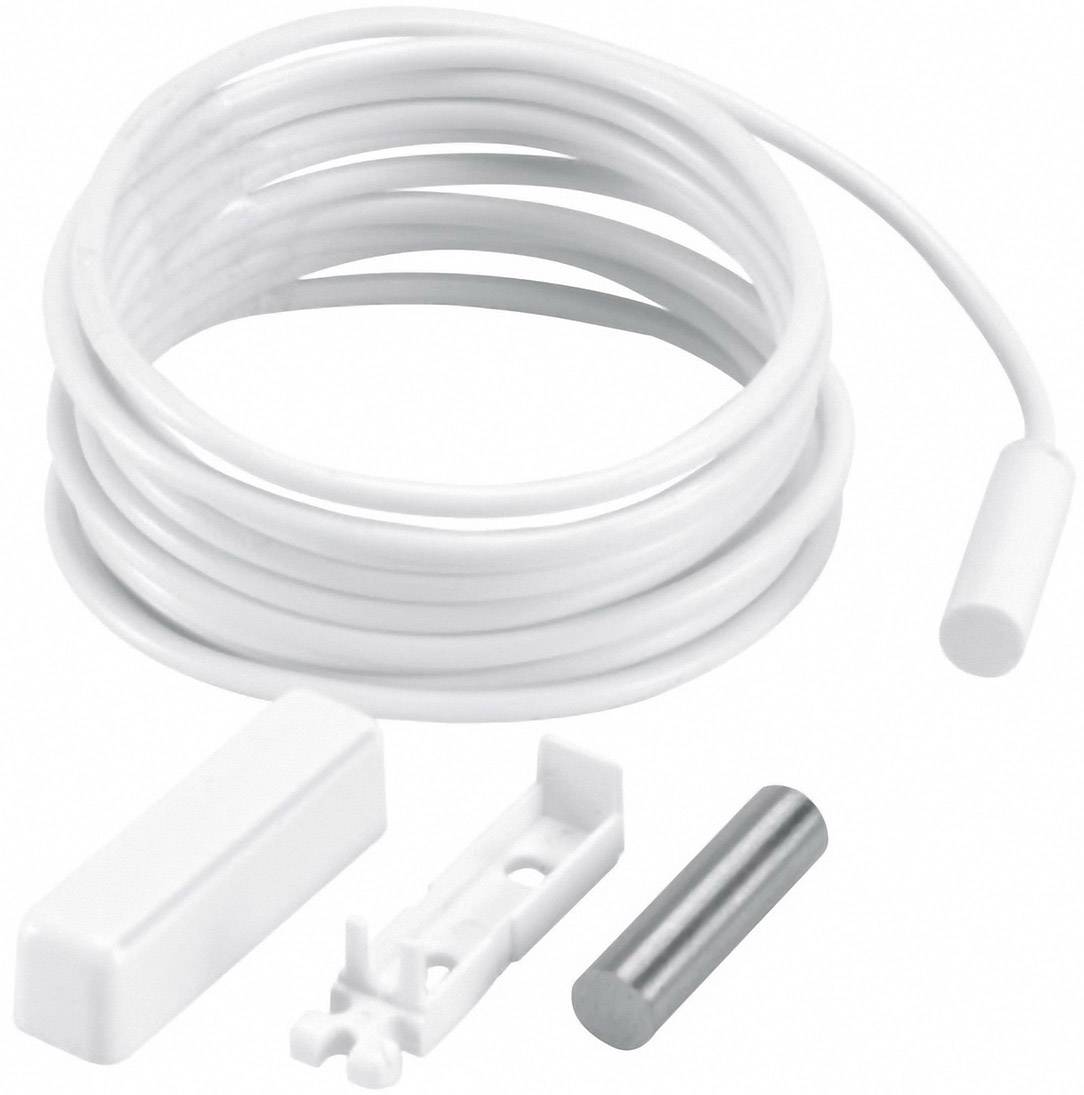 Ein Satz Magnetkontakte mit Kabel und Anschlusszubehör, häufig in Sicherheitssystemen genutzt. Enthält Kabel, Magnet und Befestigungsteile.