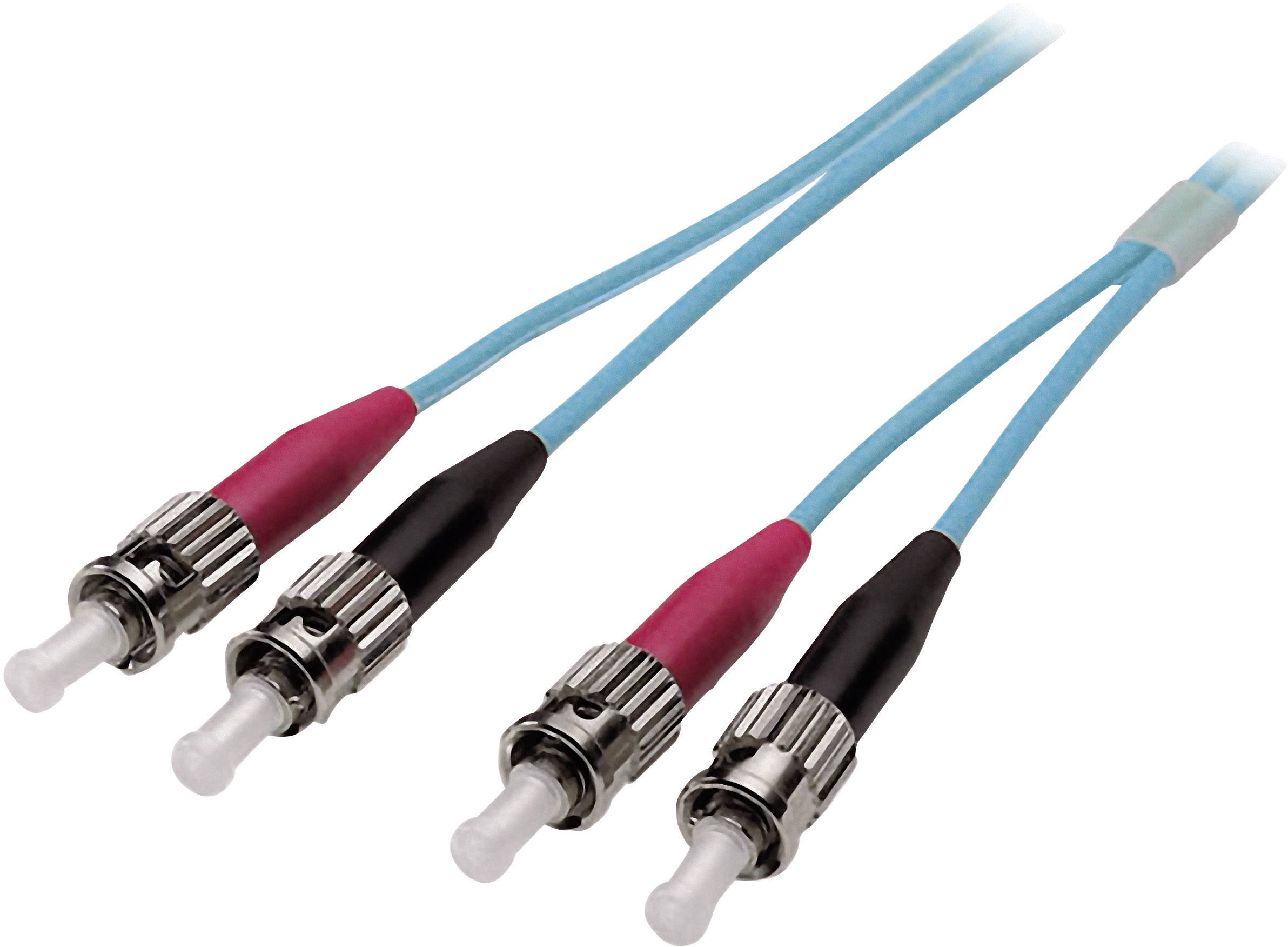 EFB Elektronik O7013.10 Glasfaser LWL Anschlusskabel 10.00 m Türkis [1x ST-Stecker - 1x ST-Stecker] 50/125 µ Multimode OM3