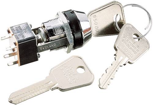 Lorlin MSL-8602B Schlüsselschalter 250 V/AC 4A 2 x Ein/Aus 1 x 90° 1St.