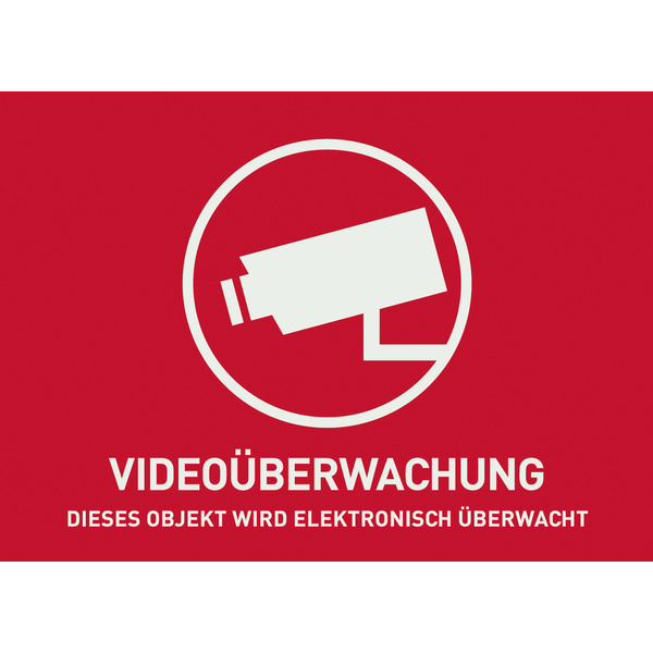 ABUS AU1320 Warnaufkleber Videoüberwachung Sprachen Deutsch (B x H) 148 mm x 105 mm