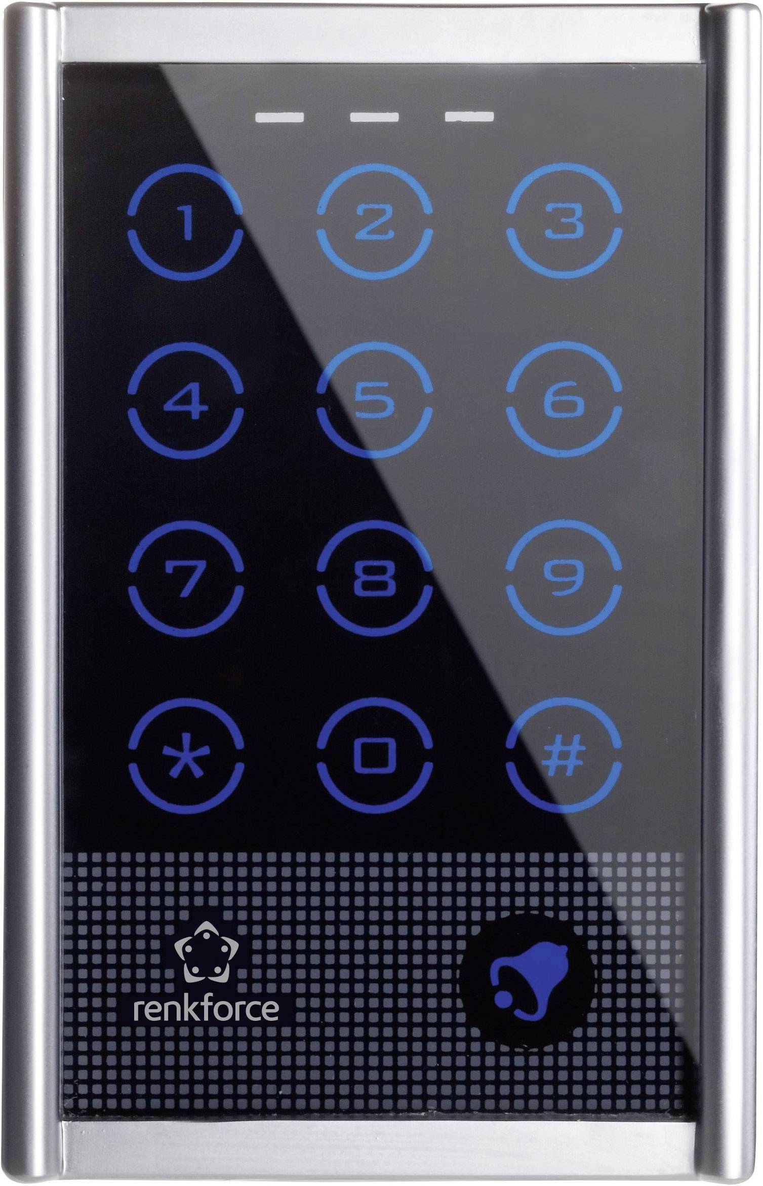 Renkforce 751402 Codeschloss Aufputz IP65 mit Touchscreen, mit beleuchteter Tastatur