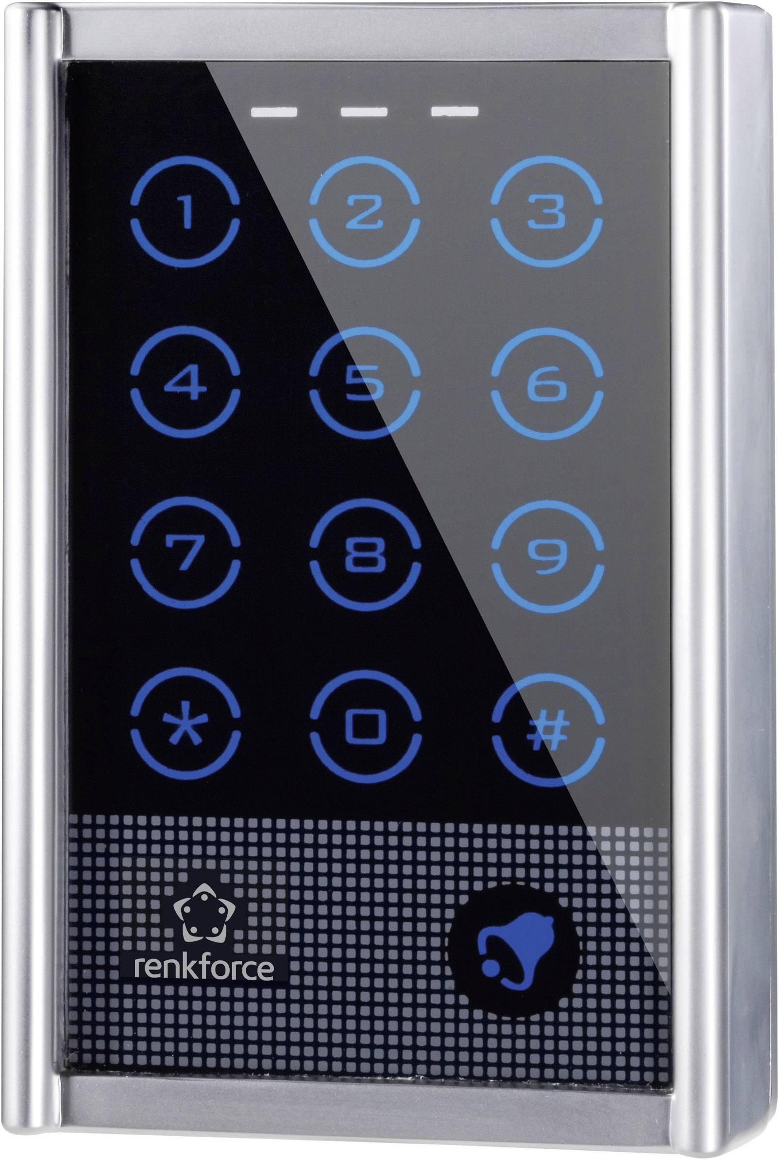 Renkforce 751402 Codeschloss Aufputz IP65 mit Touchscreen, mit beleuchteter Tastatur