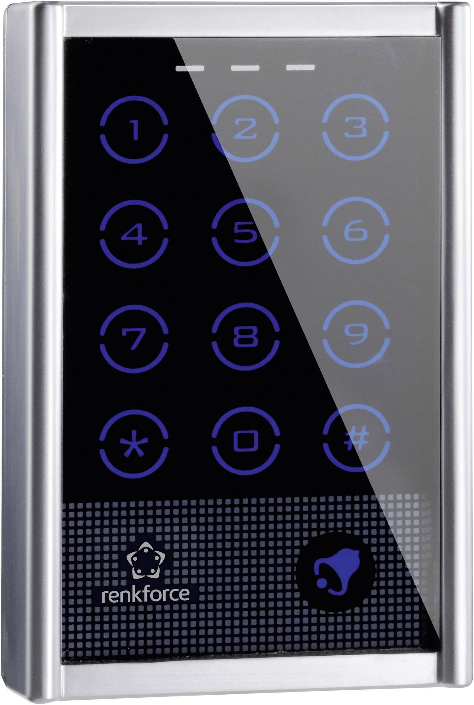 Renkforce 751402 Codeschloss Aufputz IP65 mit Touchscreen, mit beleuchteter Tastatur