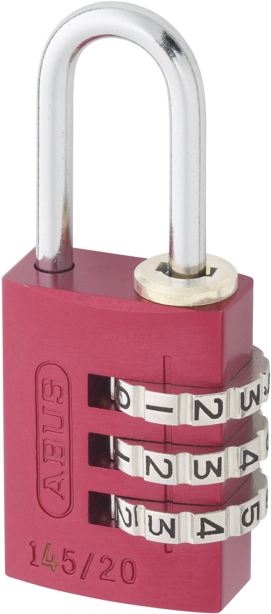 ABUS ABVS46606 Vorhängeschloss 22.5 mm Rot Zahlenschloss
