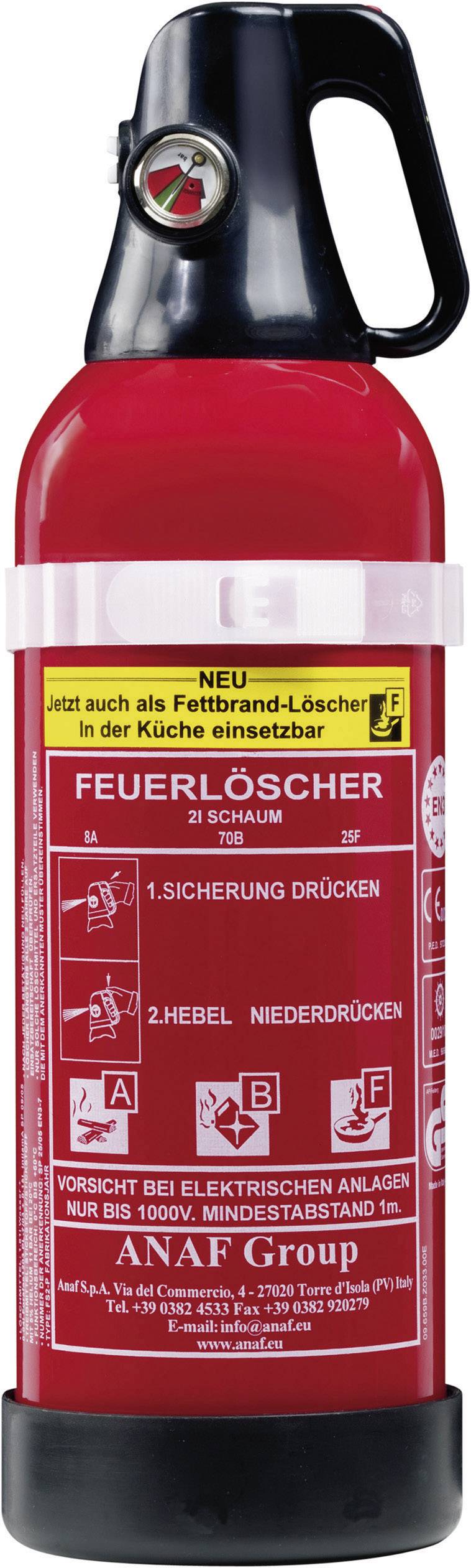 GEV FS-2 003453 Schaumfeuerlöscher  2 l Brandklasse: A, B, F 1 St.