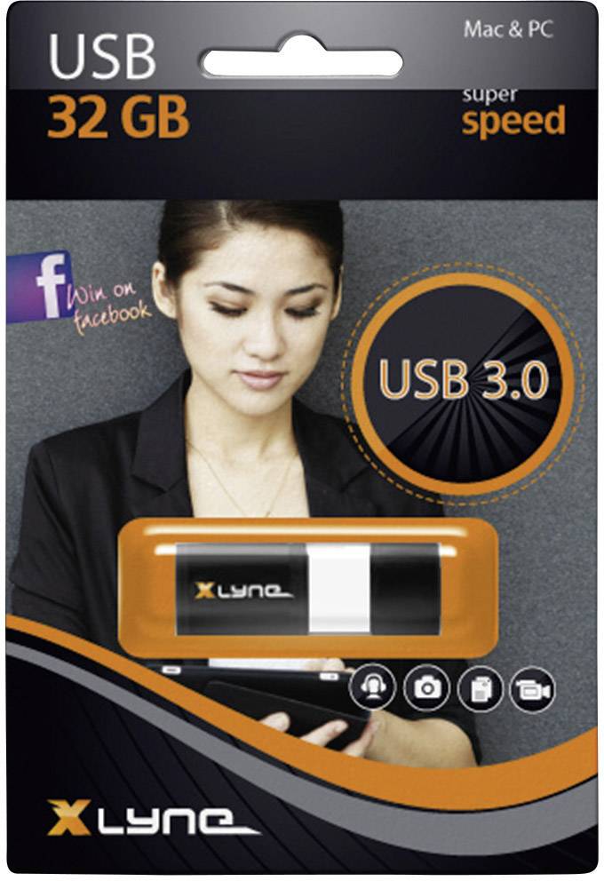 Xlyne Wave USB-Stick 32GB Schwarz, Weiß 7932000 USB-A (USB 3.2 Gen 1)