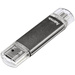 Hama FlashPen "Laeta Twin" USB-Zusatzspeicher Smartphone/Tablet Grau 64GB USB 2.0, Micro USB 2.0