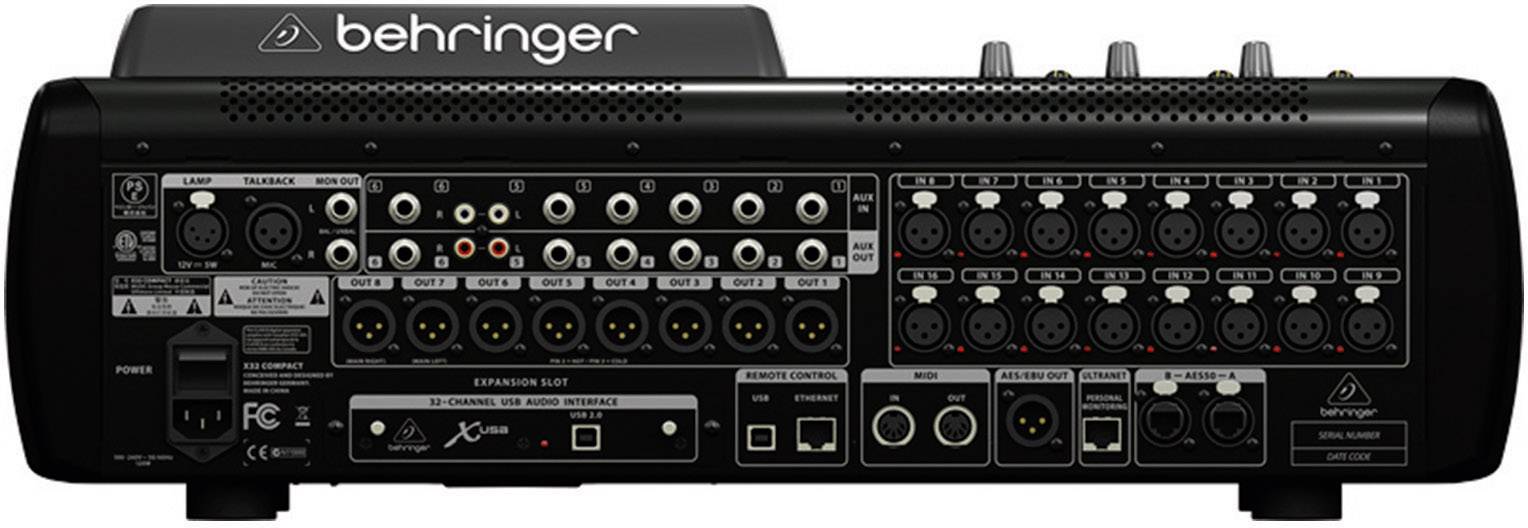 Behringer X32 Compact Digital-Mischpult Anzahl Kanäle:32 USB-Anschluss